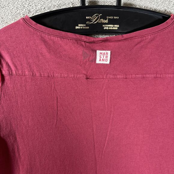 Helly Hansen T Shirt Womens Size XL Diamond Pattern Harlequin Red Pink Boat Neck - Picture 10 of 10